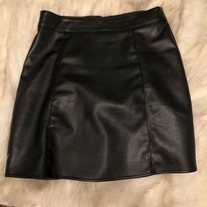 Faux leather skirt